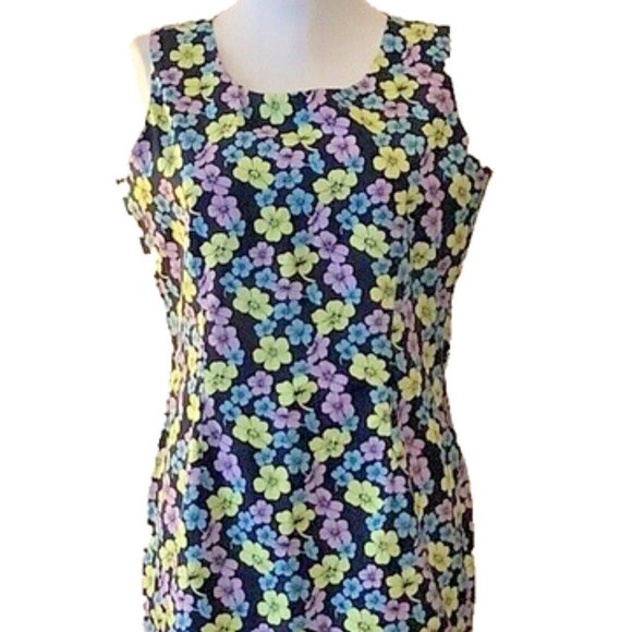 CASUAL CORNER Ladies Summer Dress Sleeveless MC Floral Print Size 6 - Picture 1 of 11